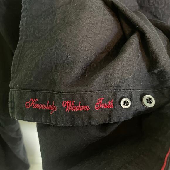 Robert Graham Black Paisley Long Sleeve Button Down Cotton Men's Shirt Medium - Picture 3 of 10